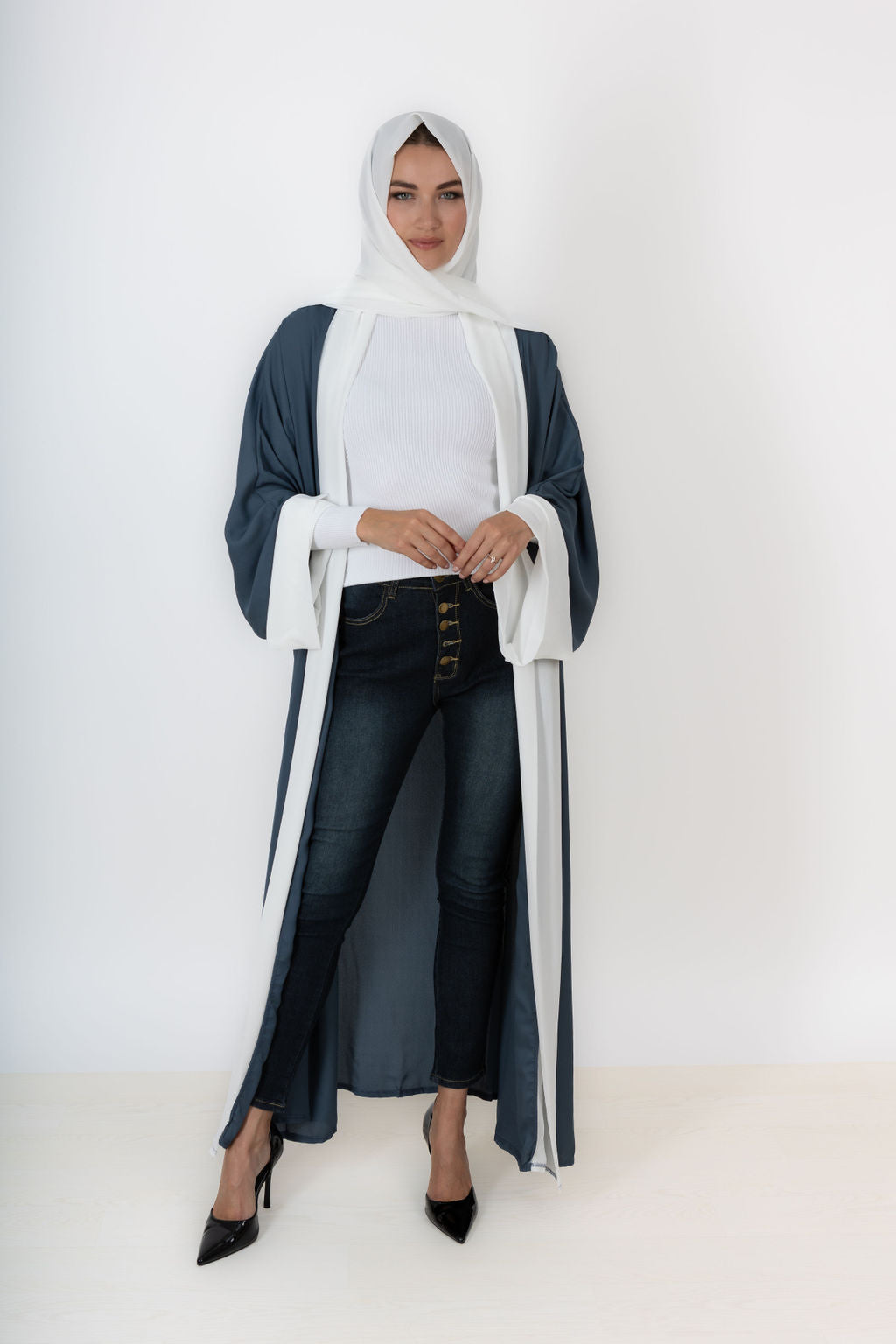 Open Abaya With Headscarf