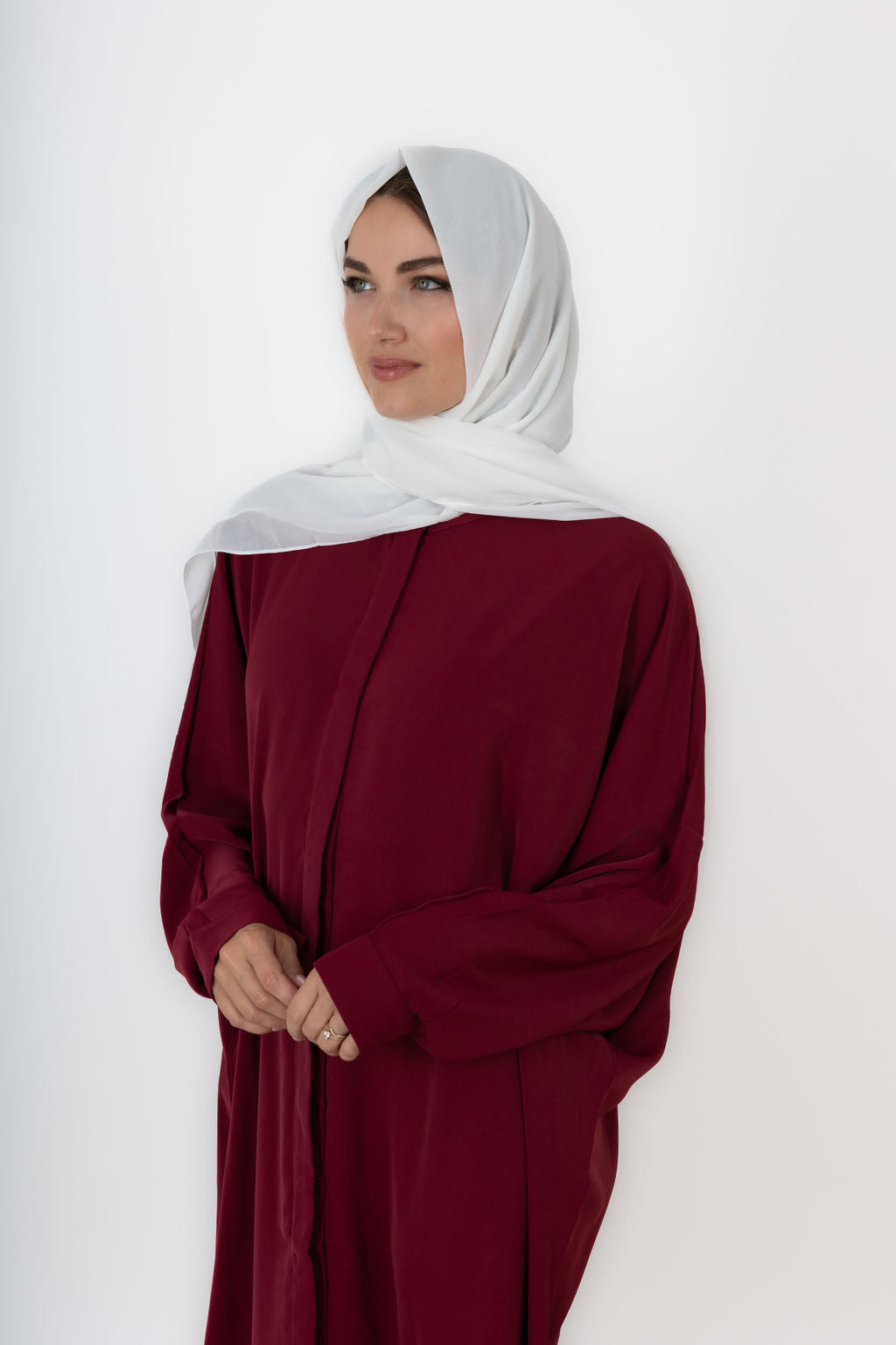 Burgundy Oversized Abaya