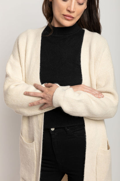 Cream Open Cardigan