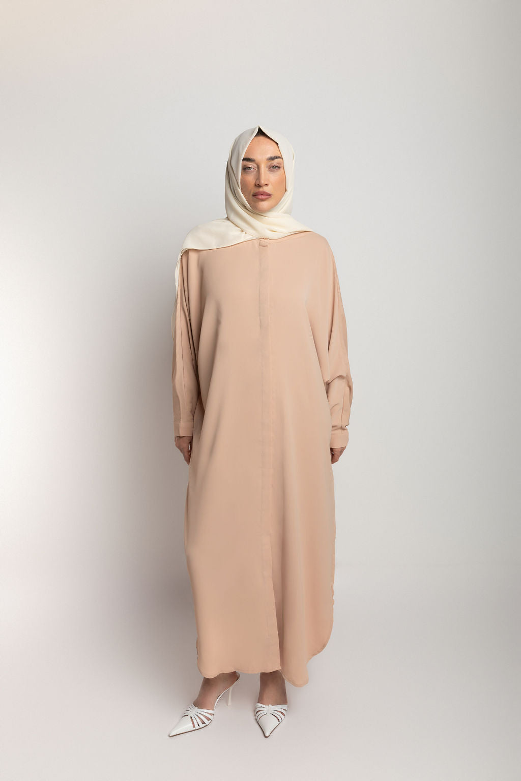 Beige Oversized Abaya