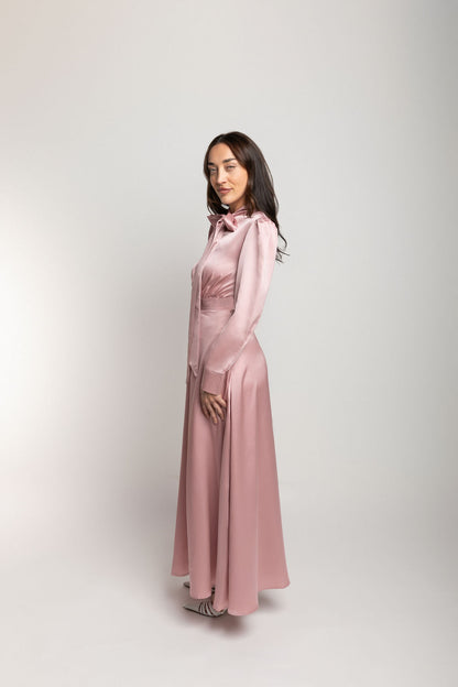 Pink Satin Dress